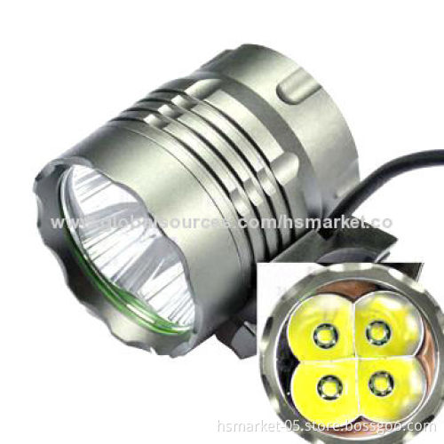 UniqueFire LED head lamp, 4 x Cree XM-L2 LED, 4 x 18650, 8.4V, 5000lm, 2-20 running hoursNew